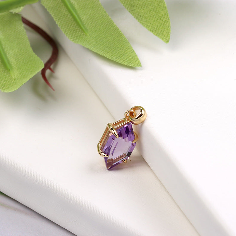 Simple Amethyst S925 Sterling Silver Pendant