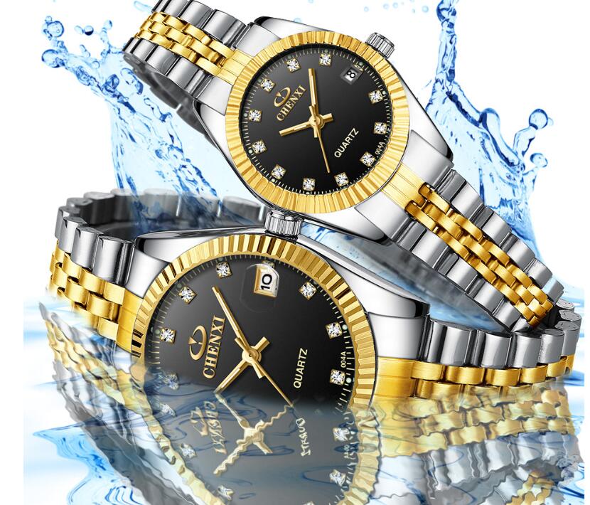 Golden couple watch men