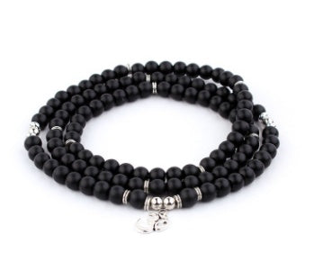Natural Stone Bead Mala Bracelet