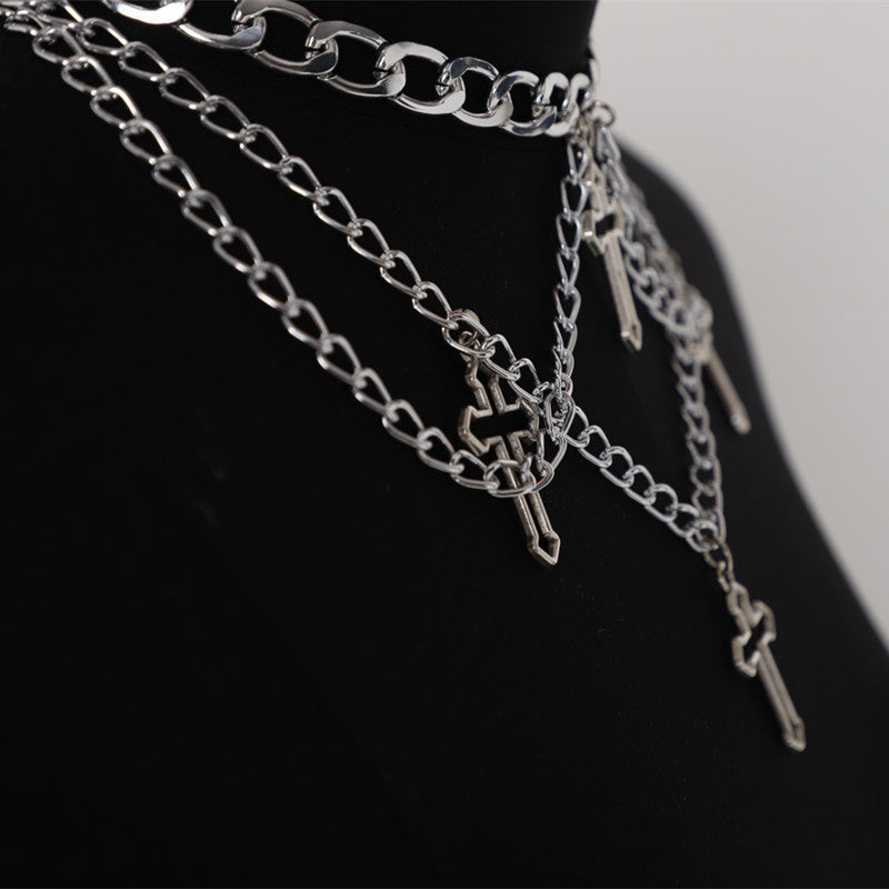 Cross chain necklace