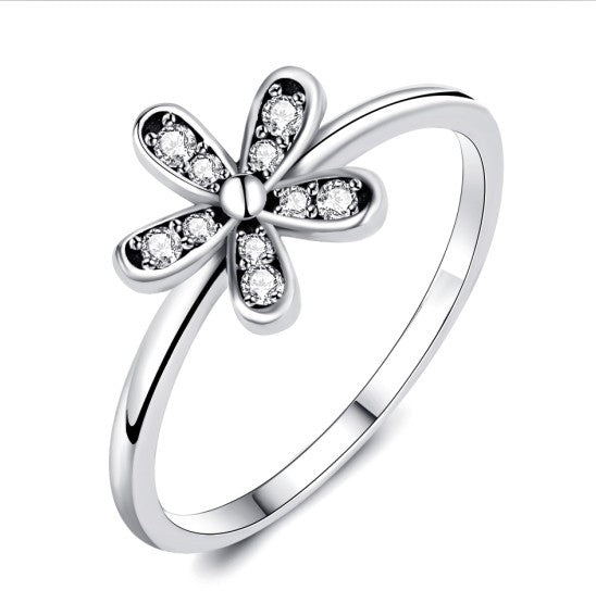 Fast sell Amazon 925 Silver Flower Ring