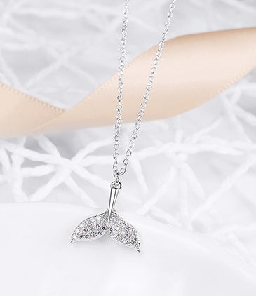 925 sterling silver fishtail silver necklace
