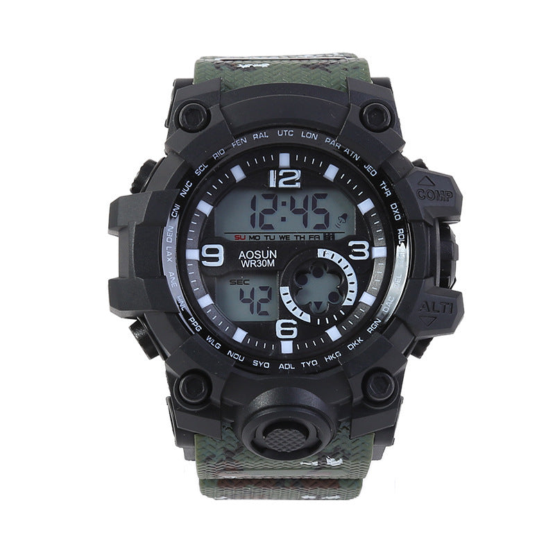 Watch Female Round Korean Style Simple Waterproof Sports Electronic