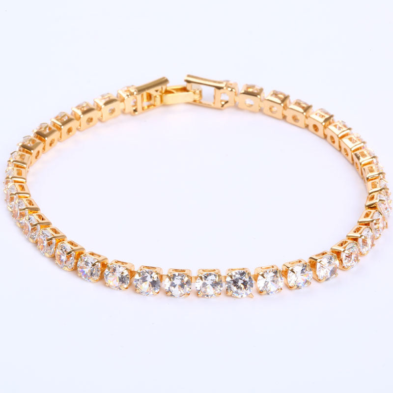 Cubic Zirconia Tennis Bracelets Iced Out Chain Crystal Bracelet Women Men Gold Bracelet Jewelry