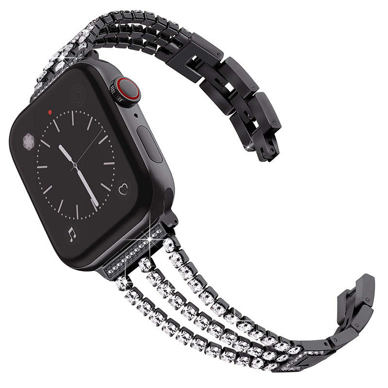 Metal diamond smart  watch strap