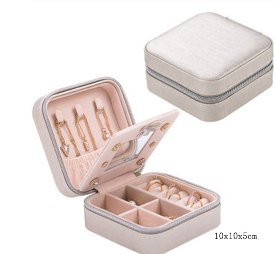 Portable Travel Jewelry and Cosmetic Storage Box