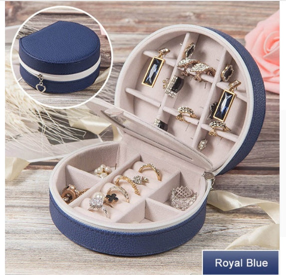 Portable Zippered Cosmetic and Jewelry Storage Box