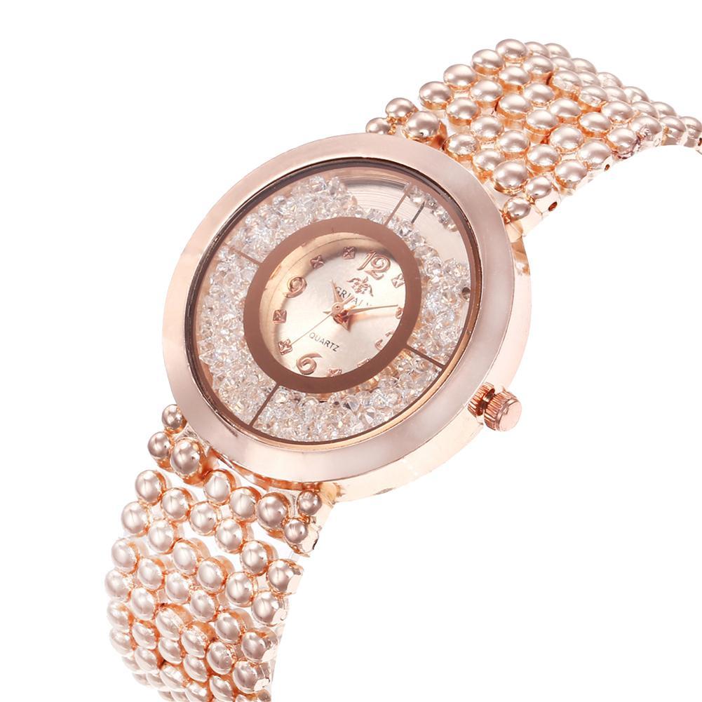 Amazon hot fashion rhinestones sandpaper ladies alloy watch Europe and the United States popular bracelet bracelet fashion watch