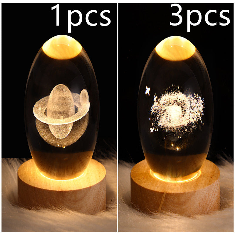 3D Crystal Ball LED Night Light