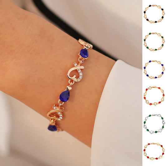 Radiant Heart Hollow Bracelet