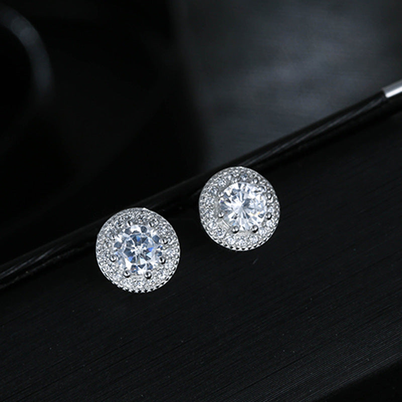 Diamond stud earrings