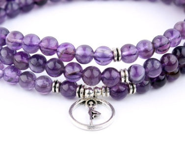 Natural Stone Bead Mala Bracelet