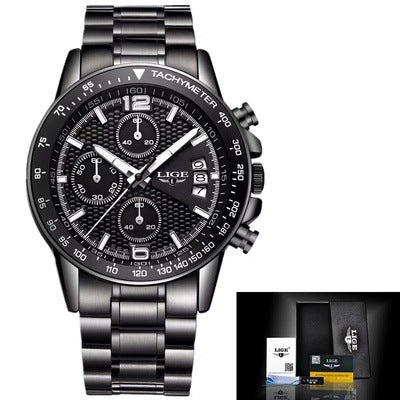 Men's waterproof quartz watch