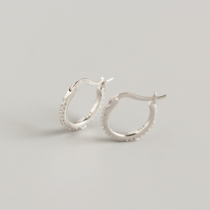 S925 sterling silver color earring ear buckle