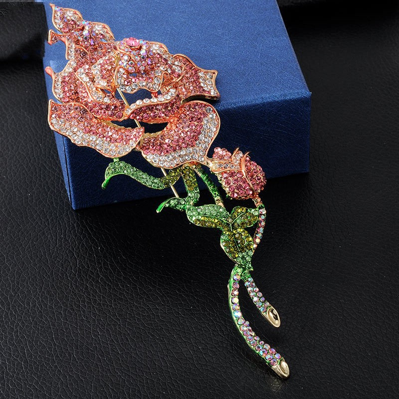 Rose Brooch Winter Accessories In Europe And America