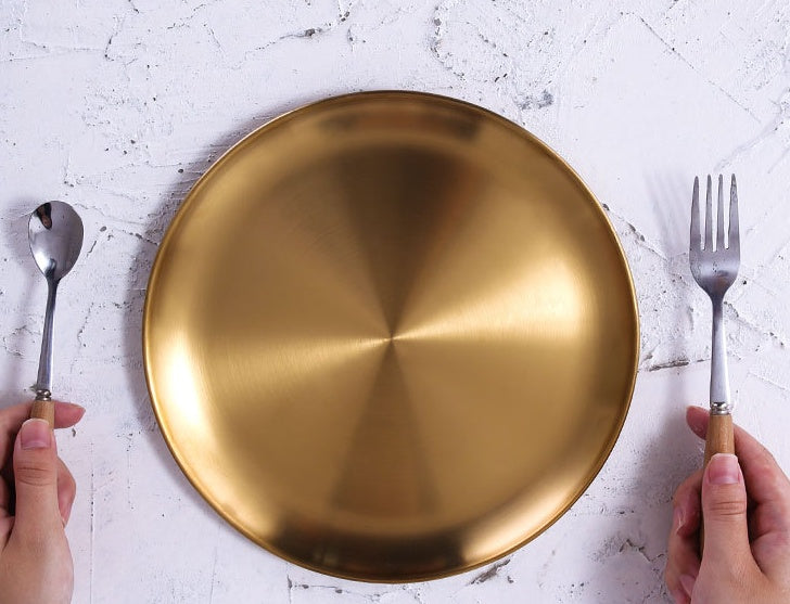Retro Metal Round Storage Tray