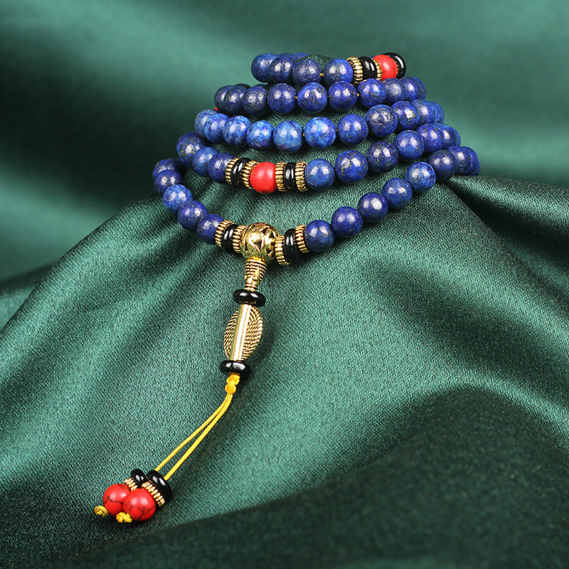 Natural 5A Imperial Lapis Lazuli 108 Beads Bracelet