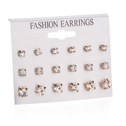 Earrings Round 9-piece Earings Set