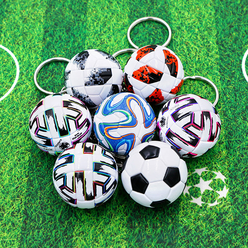 Simulation PU Mini Football Keychain Pendant