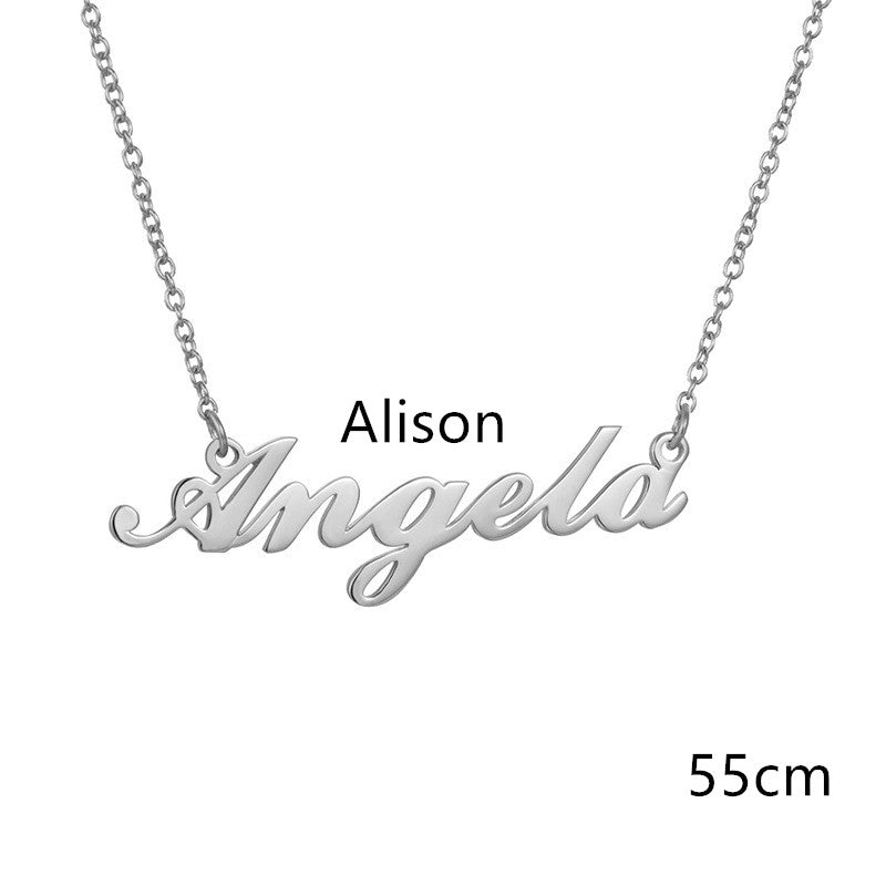 Necklace Alloy Pendant Font Fascinating Pendant Custom Name Necklace Personalized Necklace