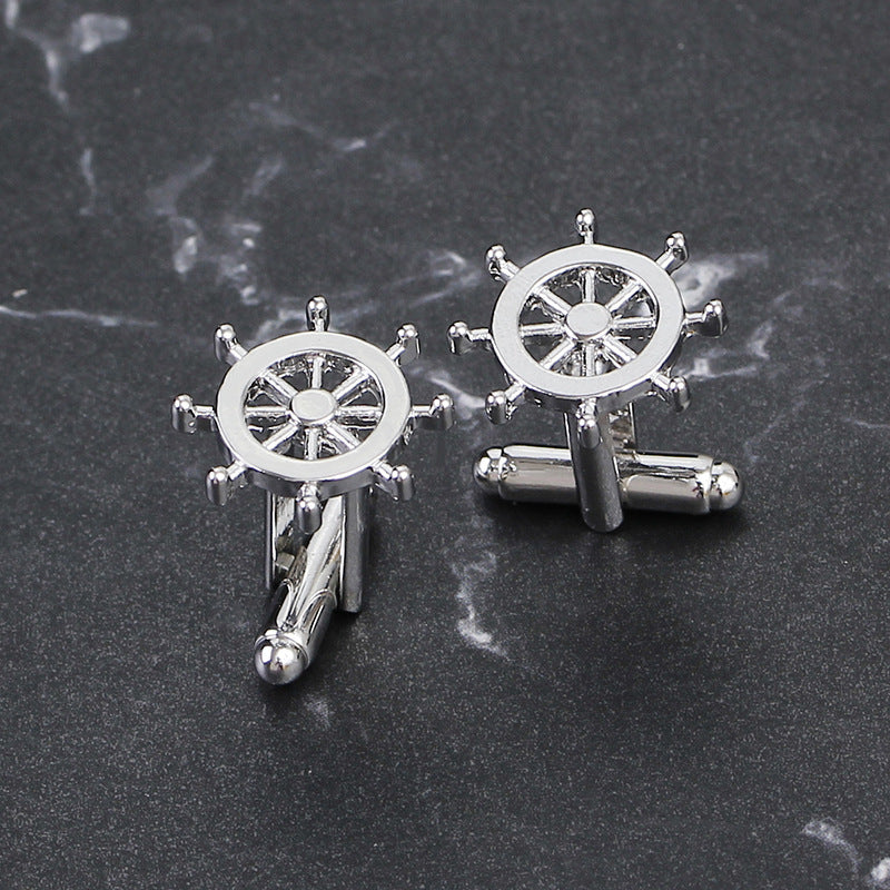 New Men's Sailing Personality Rudder Cufflinks