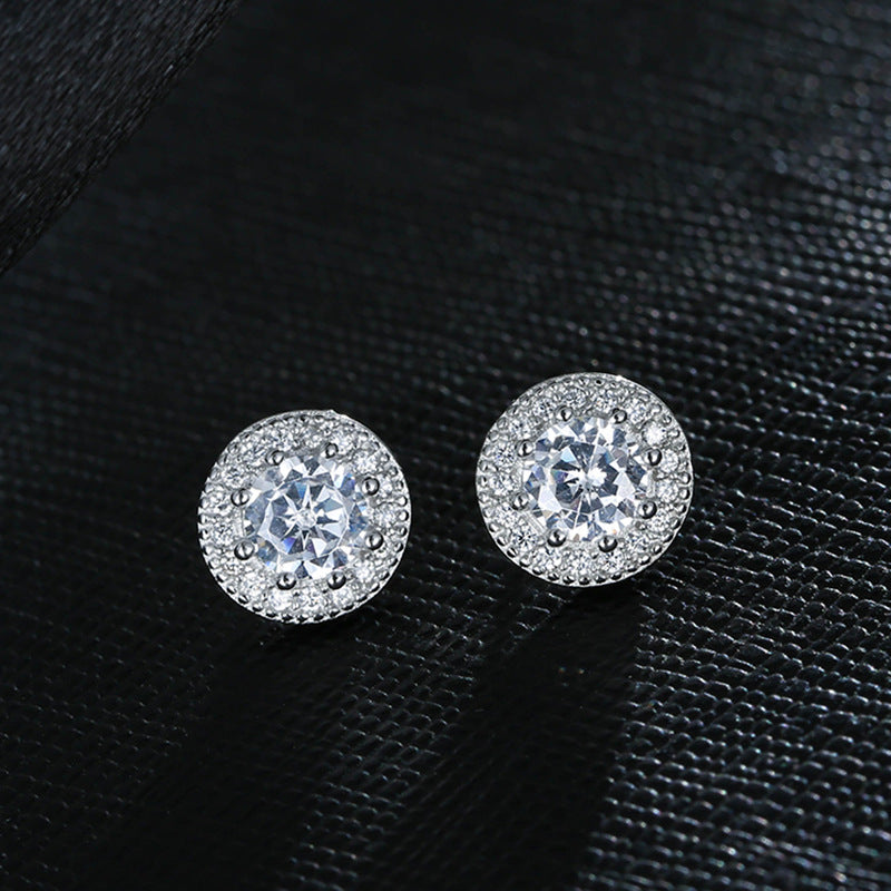 Diamond stud earrings