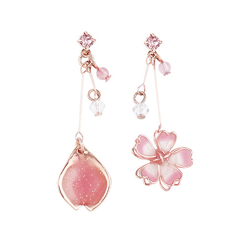 Cherry Blossom Pendant Stud Earrings