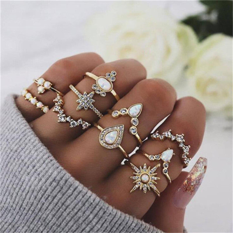 Retro women's joint ring ring set