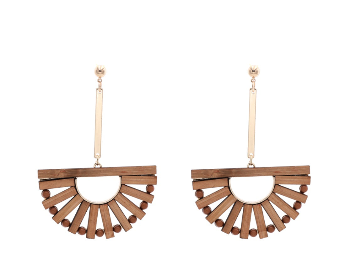 Bamboo hollow earrings earrings