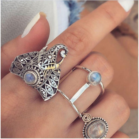 Gold Boho & Vintage Stackable Ring Set