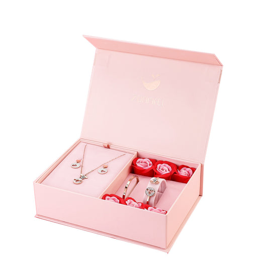 Necklace set rose gift box