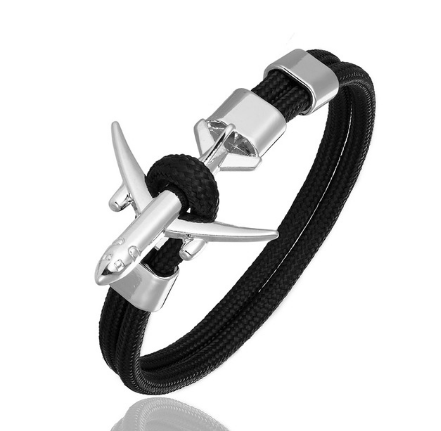 Charm Men's plane Anchor Bracelet