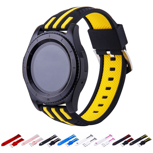 Smart Dual Color Silicone Stripe Strap