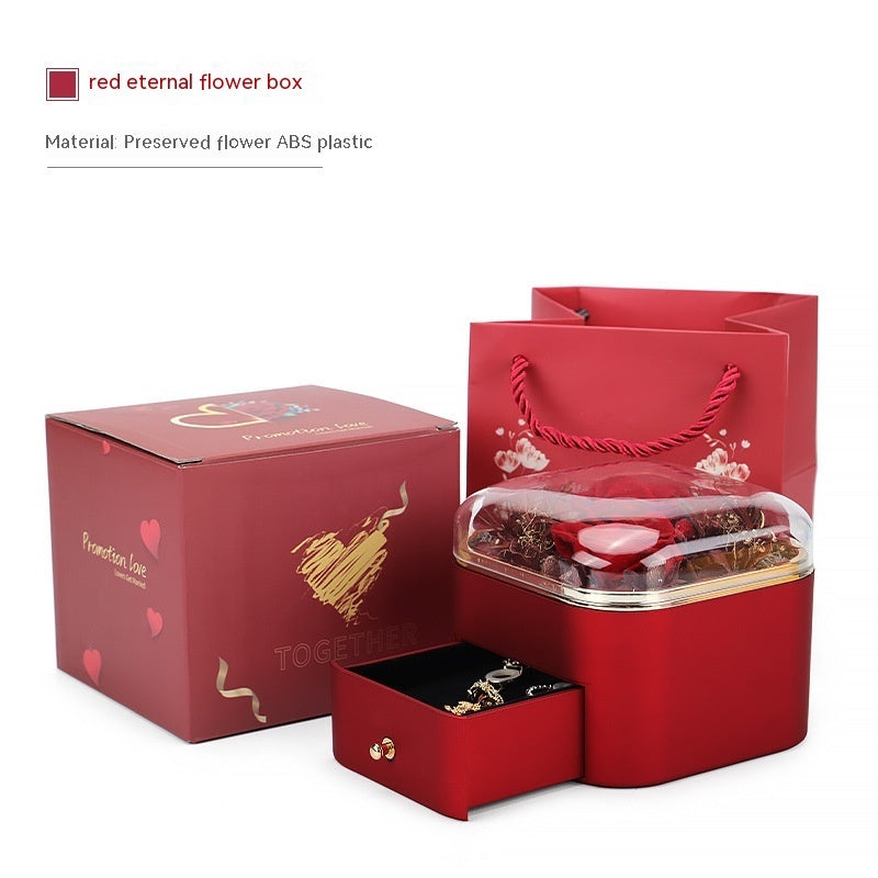 Preserved Rose Drawer Jewelry Gift Box