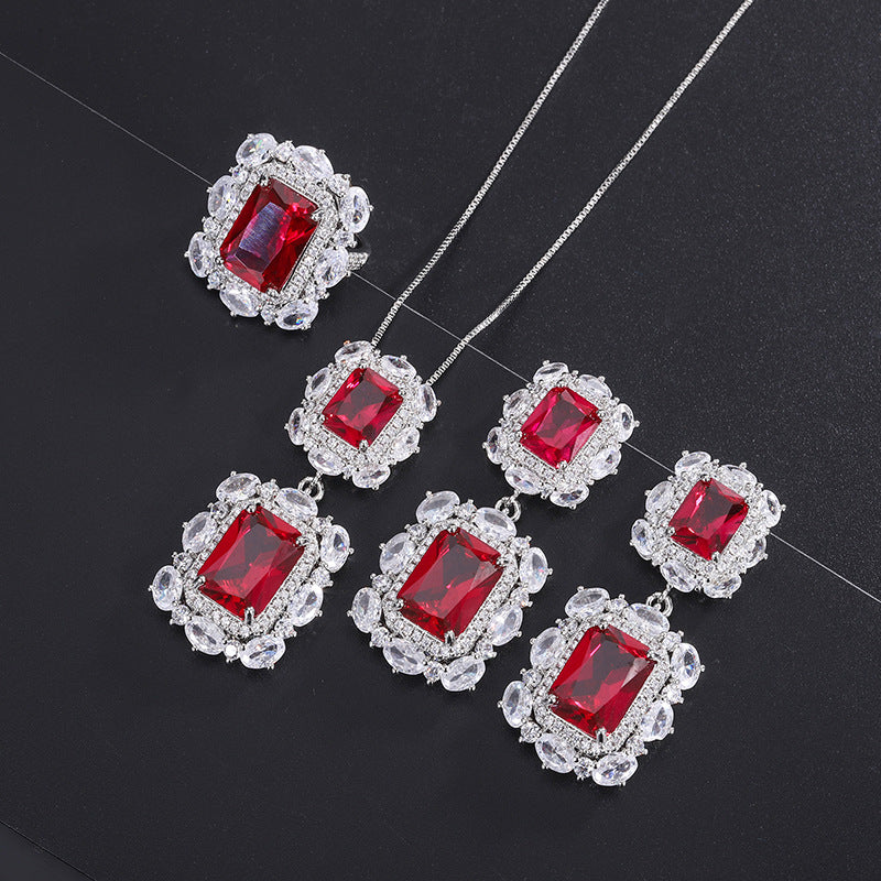 S925 Silver Needle Simulation Jewelry Accessories Set