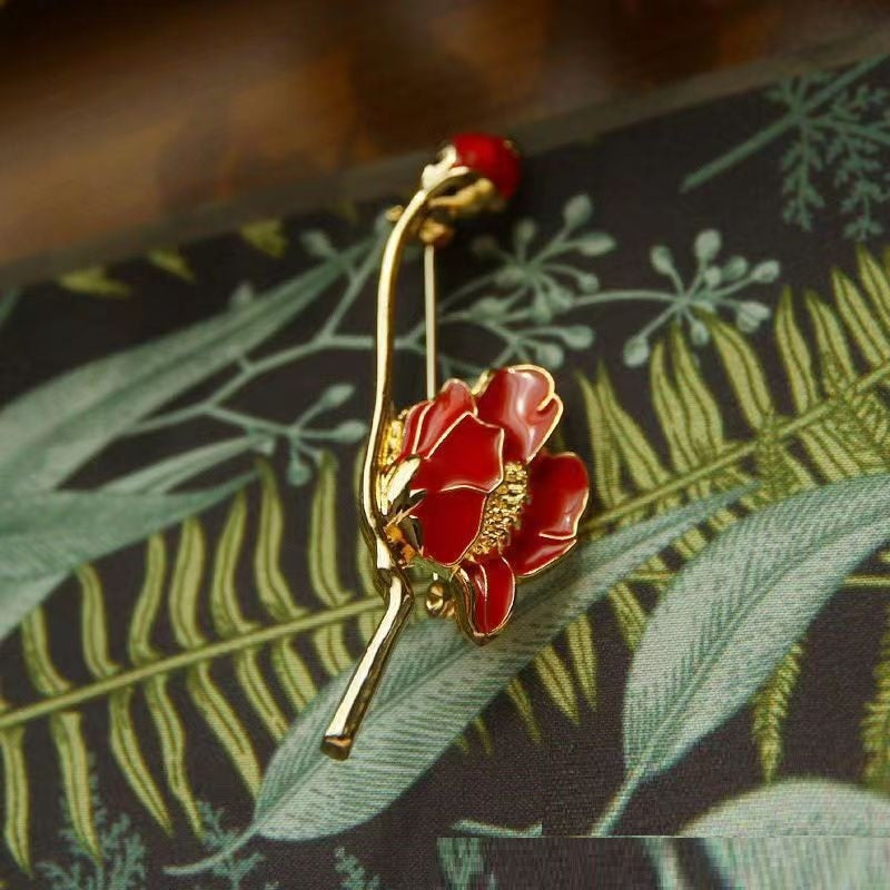 Lily Tulip Camellia Brooch For Women