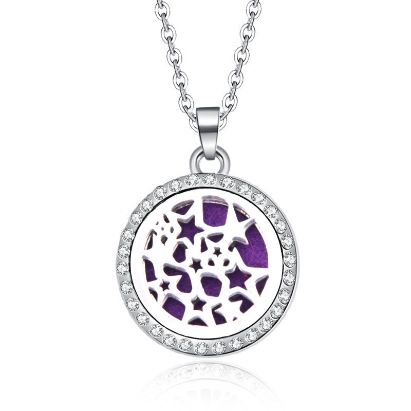 Women's Aromatherapy Oil Round Necklace