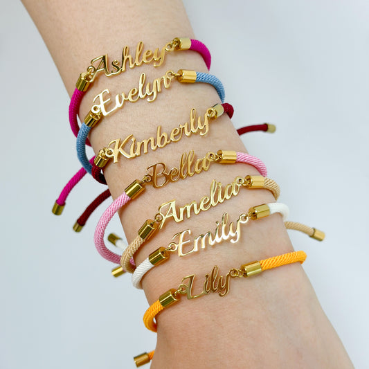 Custom Colorful Rope Name Bracelet