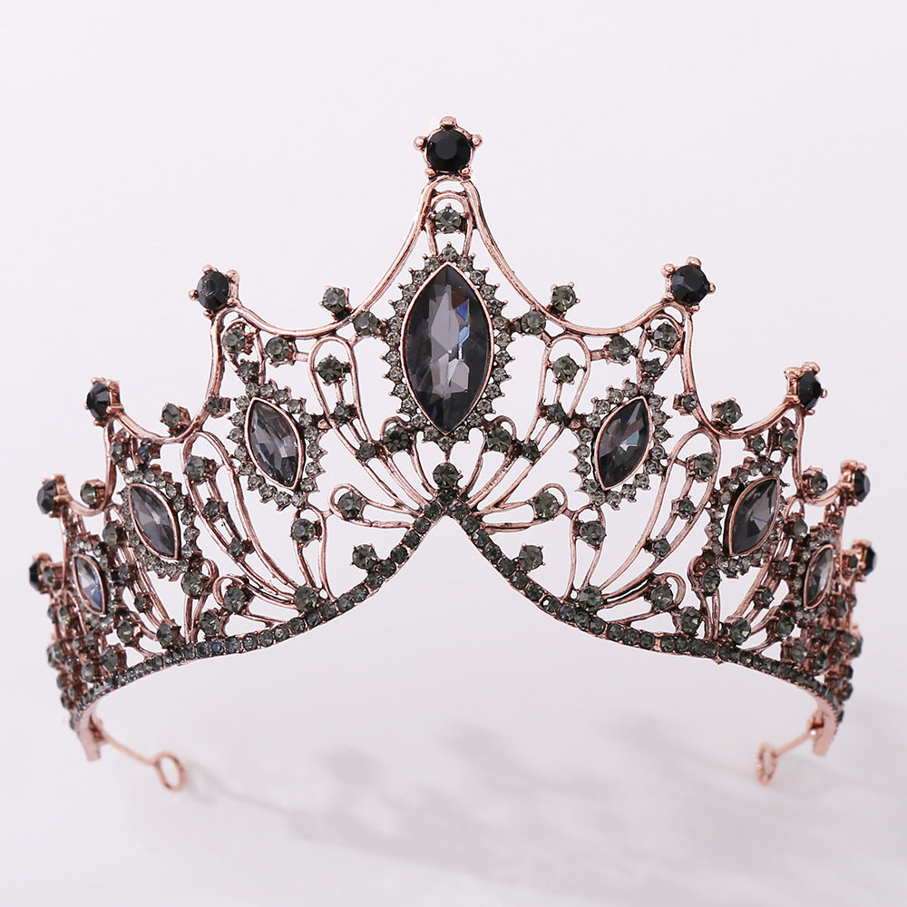 Classic Vintage Bridal Tiara Black Baroque