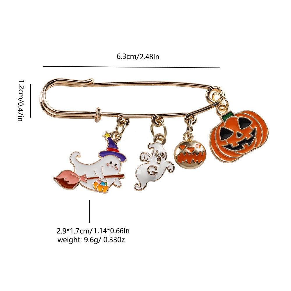 Halloween Funny Pumpkin Brooch Cartoon