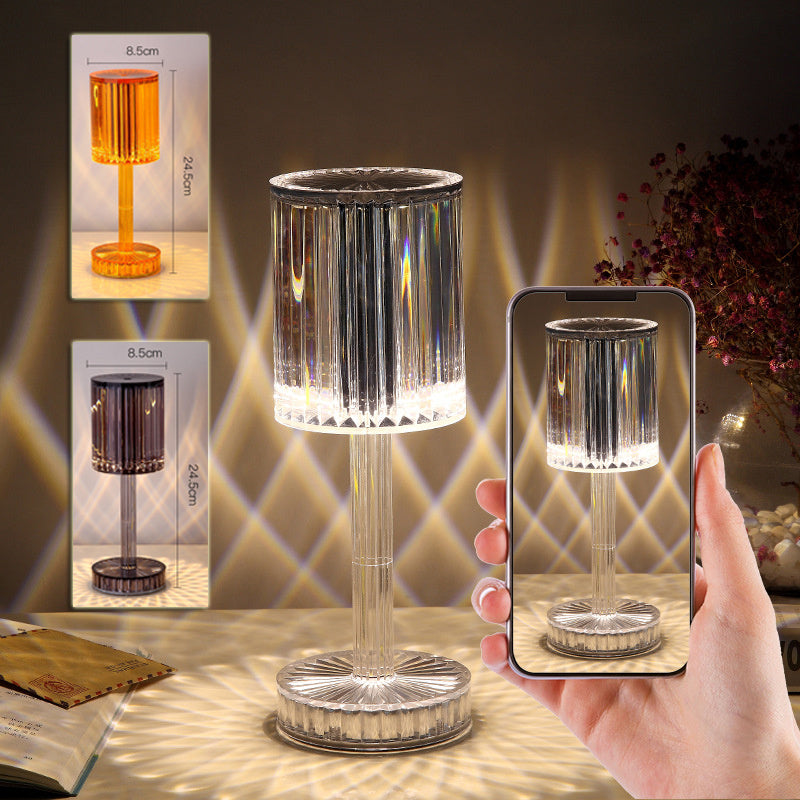 Elegant Crystal Table Lamp with Touch Control & Dimmable LED