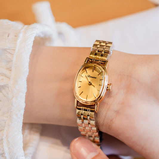 Opulent Oval Steel Watch