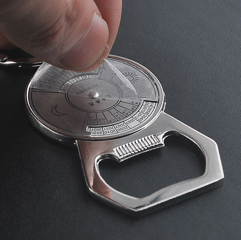 Perpetual Calendar Key Chain Bottle Opener