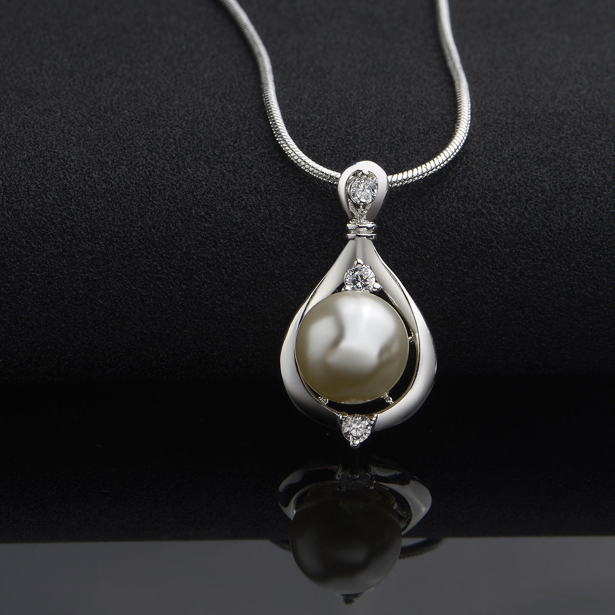 Silver Plated Jewelry Creative Pearl Set Set