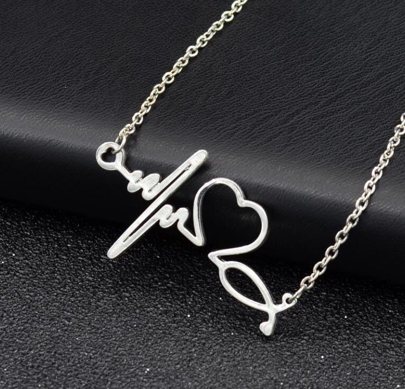 Women's Heartbeat Love Necklace