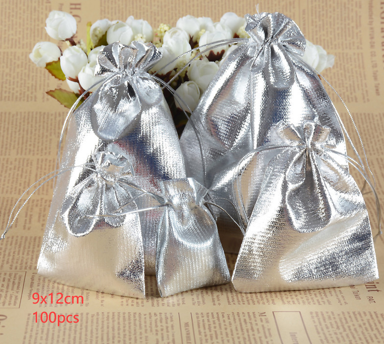 Hot stamping drawstring jewelry packaging bag