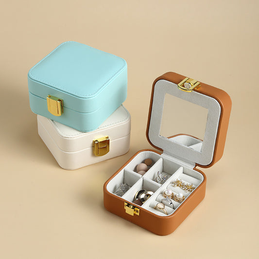 Pumpkin Color Mini Portable Jewelry Storage Box