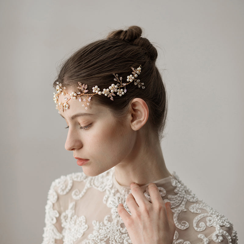 Pearl Flower Wedding Headband Accessories