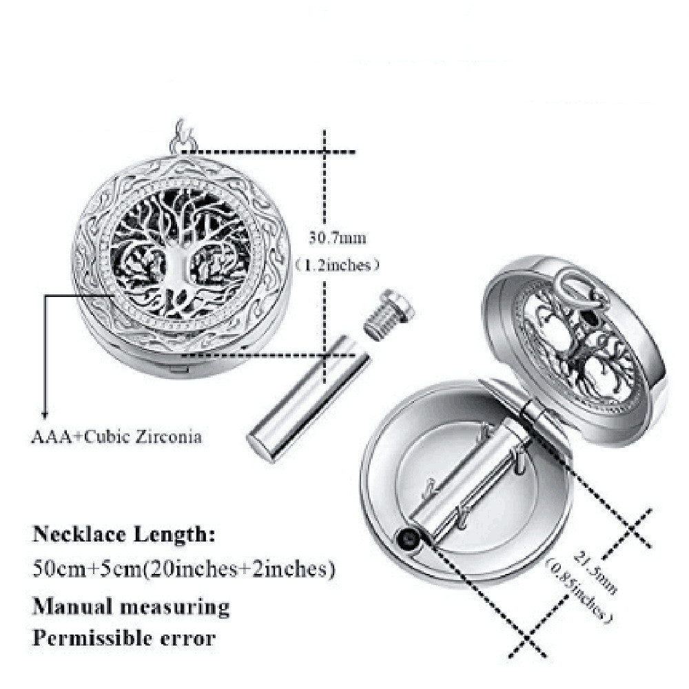 Round Life Tree Necklace In Memory Of Relatives