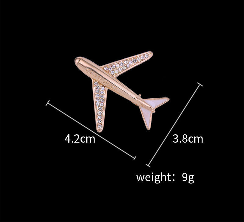 Men's Fashion Simple Geometric Airplane Brooch